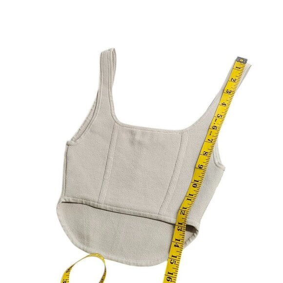 Aritzia Babaton Sculpt Knit Bustier Style Crop Top, Square Neck, Size Small - Picture 6 of 7